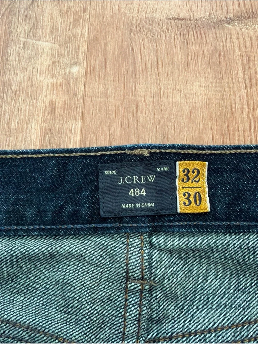 J. Crew 484 Jeans Mens 32x30 (fits 34x30) Slim Tapered Leg Blue Denim Dark Wash